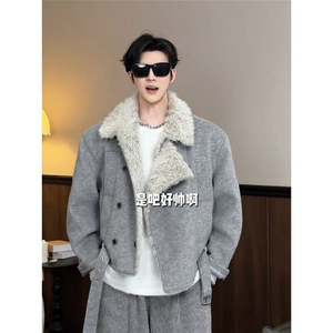 现货 美式座山雕毛领加绒加厚棉服夹克男M286/P135图片