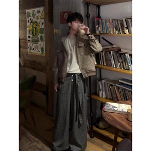 常规款法式小香风中性加绒外套男座山雕长袖秋冬宽松型JKB960图片