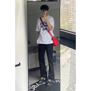 B221 美式ins高街暗黑小众修身毛边微喇牛仔裤 LK23004-P55 控78图片