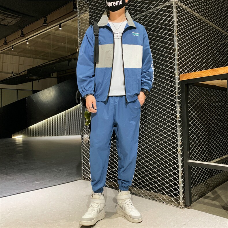 春秋装夹克休闲运动套装韩版潮流帅气男装搭配两件套DS871TP75,男装夹克,电商A102