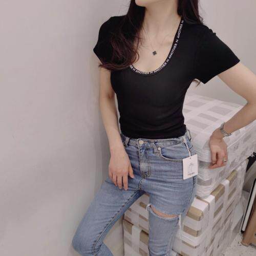 夏季新款打底衫，圆领字母款，女装，SJBY