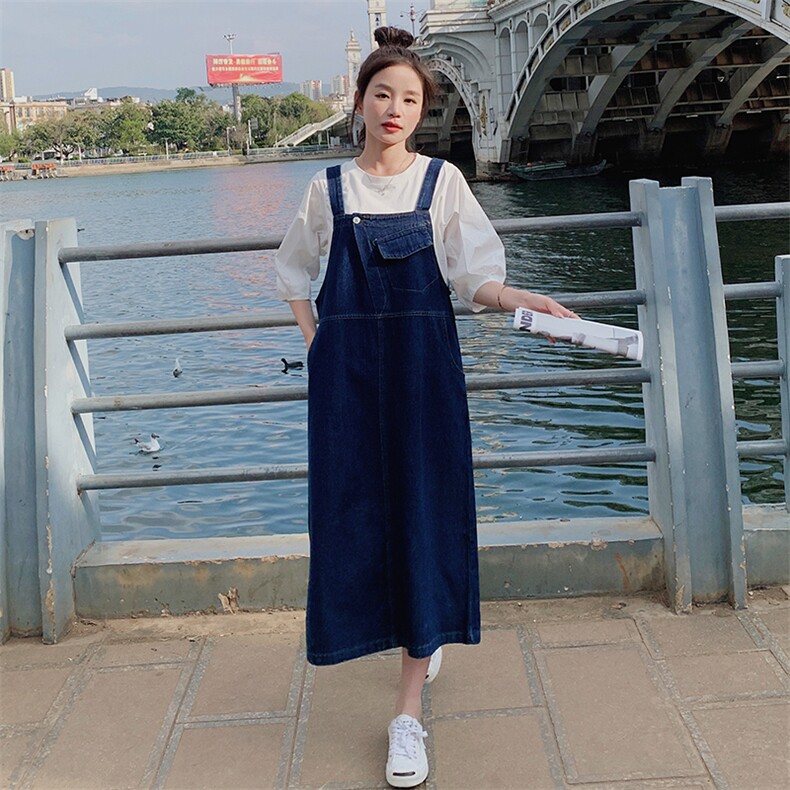 新品牛仔背带裙-款号9820套装P145K198元背带裙P115元K168,女装运动套装,浙宝305