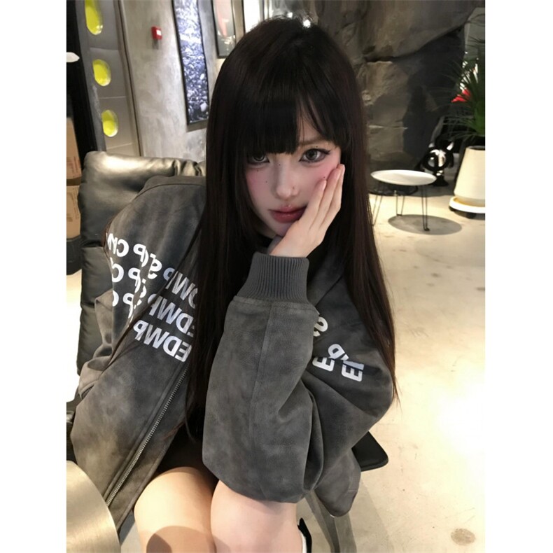 小众设计字母印花外套男款春秋高街潮痞帅棒球服夹克WLW2211-P66,男装夹克,星座1008