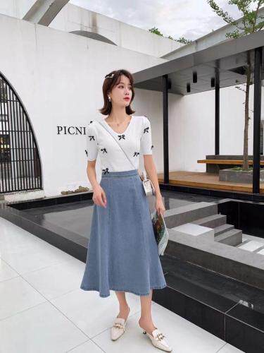 牛仔半裙，女装半身裙，QY2