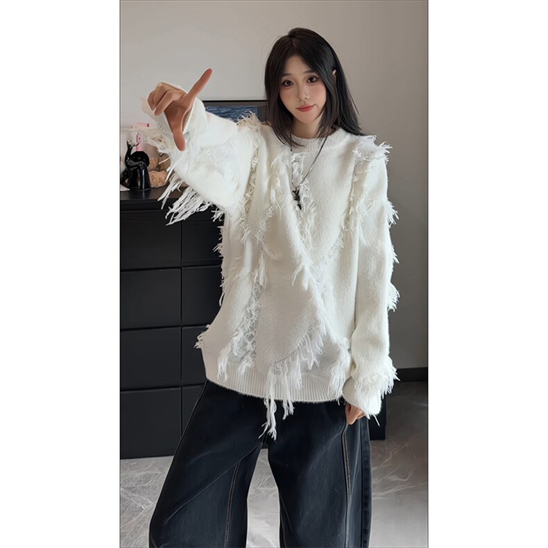 复古藏格调韩版随性毛衣高级感显韩版百搭个性上衣HY675TP55,男装针织衫/毛衣,电商A102B