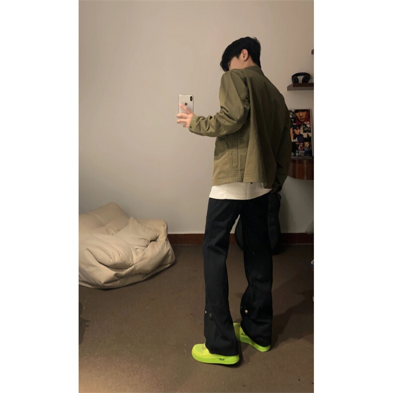 【有货】军绿色工装外套男款高级感痞帅夹克HY195CC-特P65,男装夹克,星座1007（原301D）