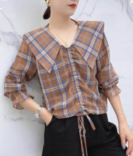 格子衬衫,女装衬衫,一家人