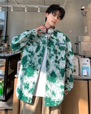 水洗刺绣牛仔外套男23新款春秋潮牌提花帅气情侣休闲夹克JK217，男装夹克，星座1116A-1（原606A）