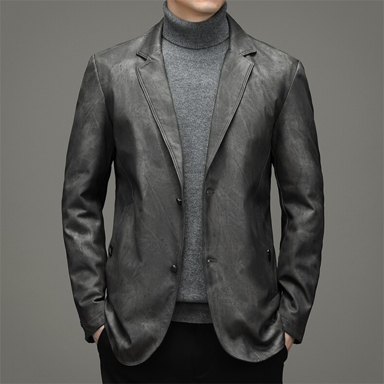 2023新款冬季男款休闲羽绒西服中年男加厚纯色外套XXH9628-P220,男装羽绒服,电商B212（原钱塘6029）