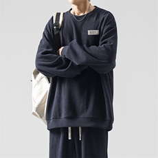 时尚百搭卫衣圆领卫衣重磅条绒宽松舒适TW893-特批53，男装卫衣，星座718