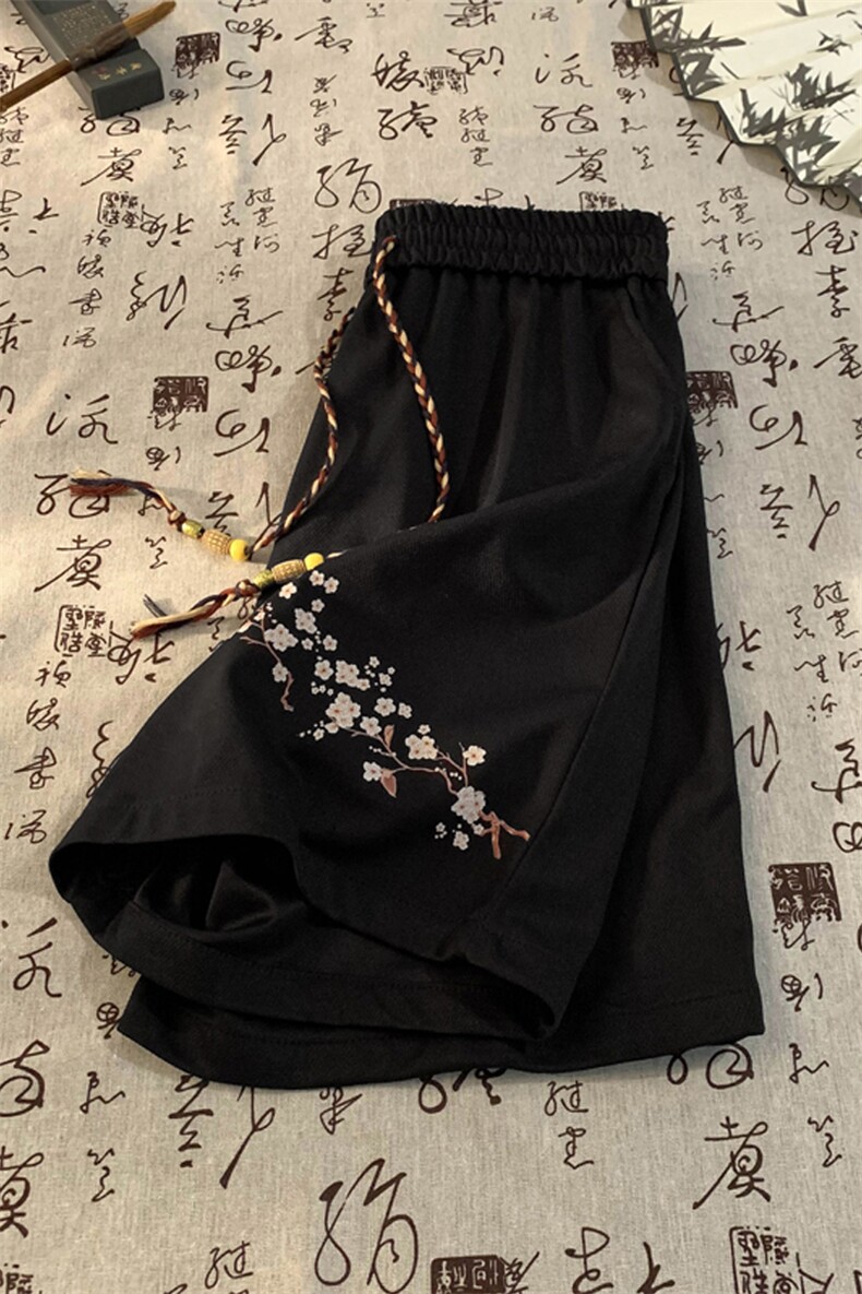 新中式情侣短裤男女沙滩音得物潮五分裤重磅300g抖2419-P22控48,男装牛仔裤,星座207