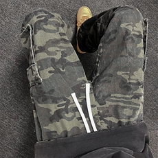 美式潮牌hiphop迷彩工装裤男款高街vibe宽松直筒百搭阔腿休闲裤子，男装牛仔裤，星座410-6（原星座1304-1）