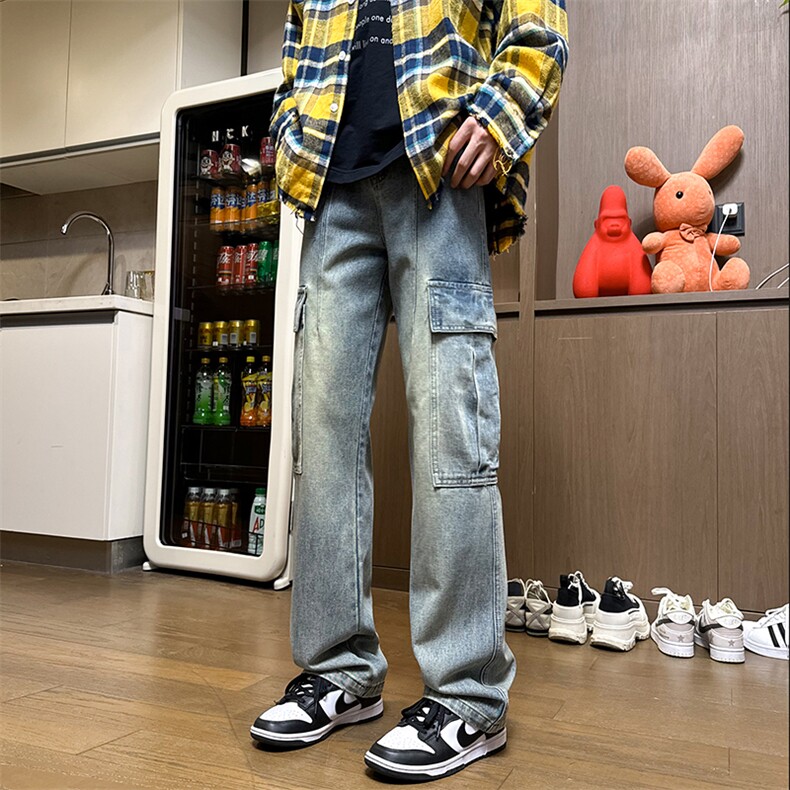 秋季新款工装牛仔裤直筒B342-K9022-特P55控88,男装牛仔裤,电商B342
