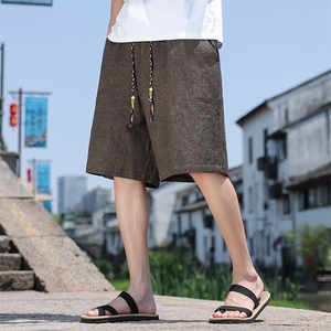 2025夏季新款男装风新中式手编腰绳串珠透气短裤 DK188-P50图片