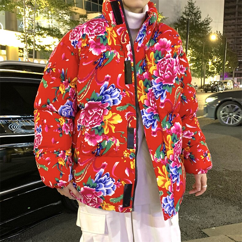 MY204东北新大花加厚保暖风特色棉衣外套棉服面包服男女棉袄,男装棉衣,星座115A(原星座507）