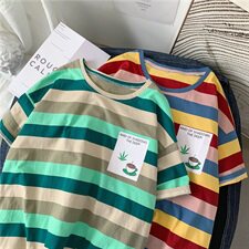 714-2好-T095男女装新款港风短袖棉麻夏季数码印花体恤情侣潮，男装T恤，星座714-1