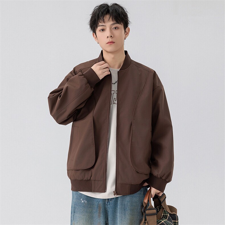 户外夹克男棒球领纯色上衣冲锋衣外套DSA157B-JK7869-P70,男装夹克,电商A157B