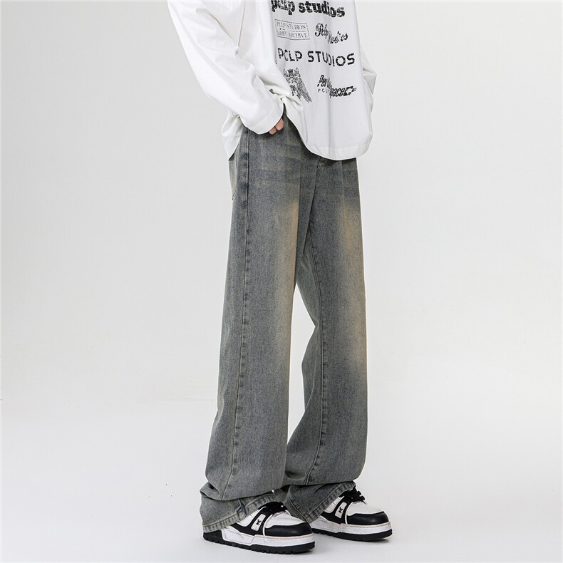 春季加长版裤子男高个子美式高街188cm110牛仔裤直筒长裤KZ010P58,男装牛仔裤,电商B312