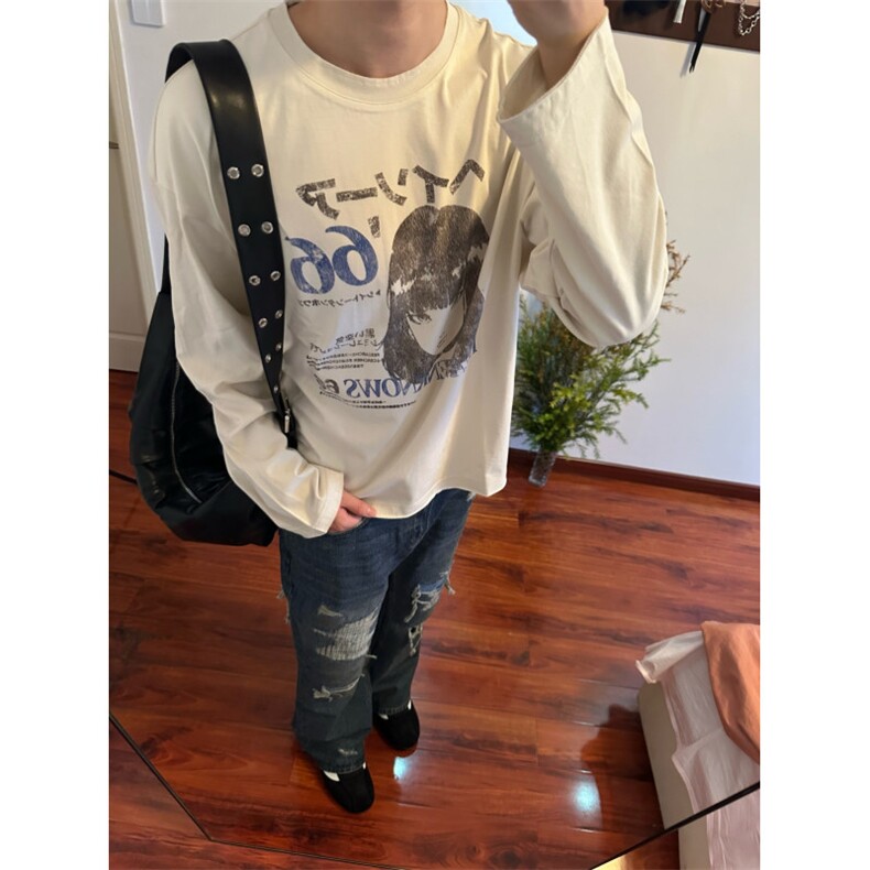 涉谷少女长袖T恤衫260G重磅长袖teeD328-CX7706-P29,男装T恤,电商D328