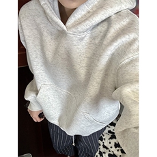 抖音得物高品质二开秋冬美式高街重磅结构辑明线连帽卫衣外套W75，男装卫衣，电商A486-1