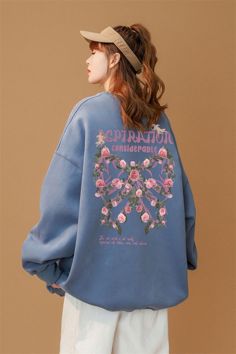 中性风2026秋季西海岸美式街头潮牌圆领卫衣外套W179P30K48,女装短外套,A247A