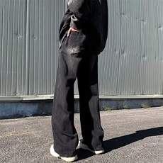 美式高街牛仔裤男韩版潮流个性帅直筒2025春季ins长裤RK2445-P45，男装牛仔裤，星座412-2