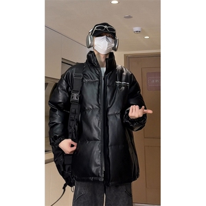 冬季皮棉衣男立领宽松男士休闲棉服棉袄潮流机车A266-PY2101-P80图片