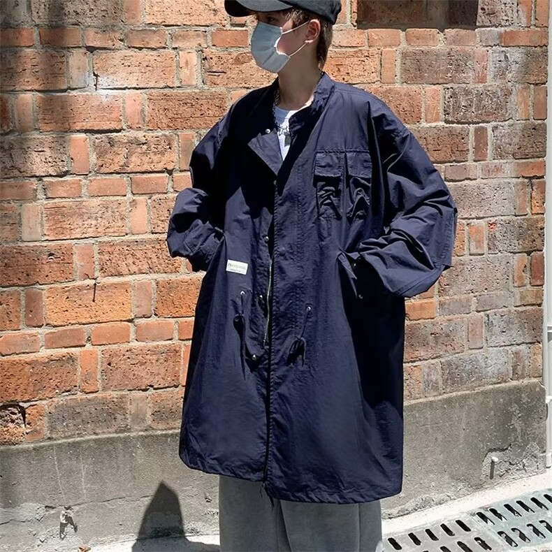 中长款风衣男韩版潮流2023秋冬新款ins宽松百搭夹克外套W4112-P56,男装风衣,星座412-2