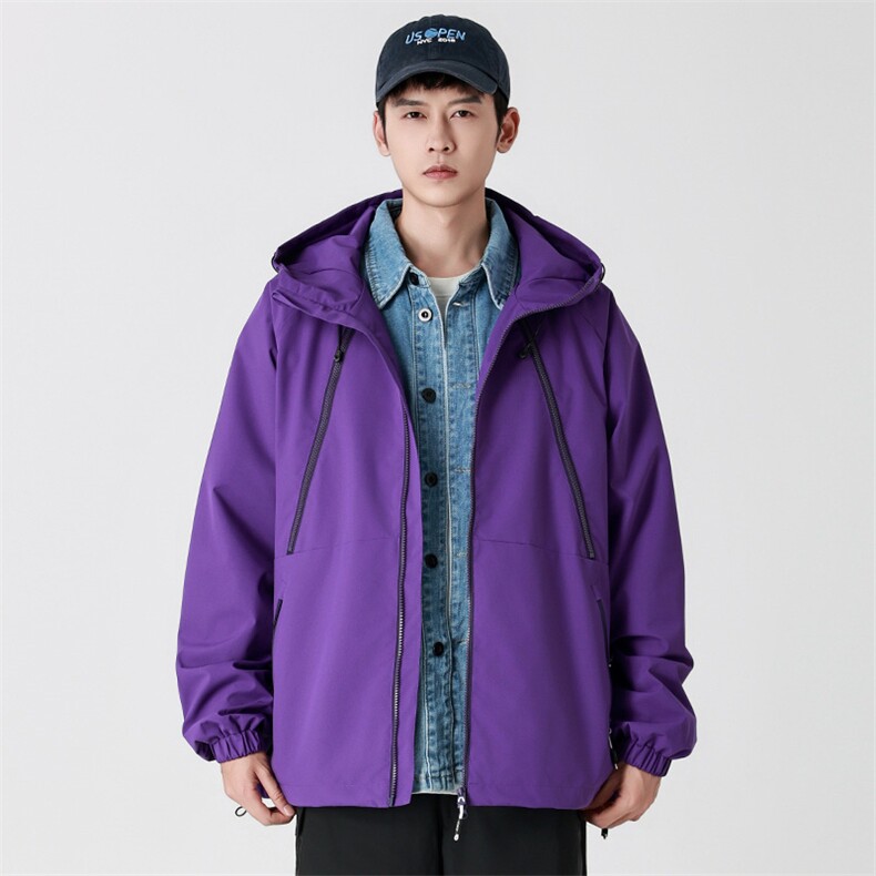Cityboy情侣时尚连帽冲锋衣外套夹克团体班服,男装夹克,星座301D-5(原星座1415）