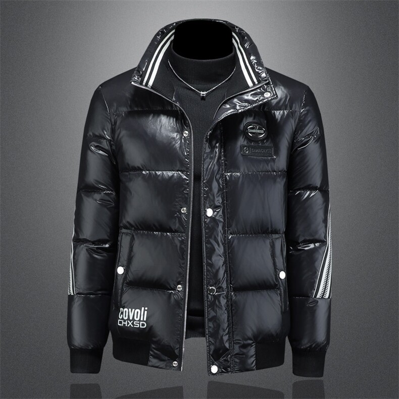 高定轻奢原版2026冬季男士90白鸭绒亮面刺绣立领羽绒服，男装羽绒服，星座1602（原101B）