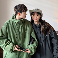 冬季保暖加绒加厚棉衣纯色连帽棉服港风冲锋衣外套男装JK2800P95，男装夹克，电商A086