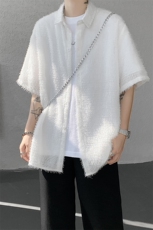 日系潮流情侣款宽松复古上衣高街痞帅休闲百搭T恤HY770TP35控68，男装T恤，电商A102B