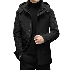 冬季羽绒服男休闲鸭绒厚款百搭连帽中长款羽绒服外套ZG2925-P275，男装羽绒服，电商B212（原钱塘6029）
