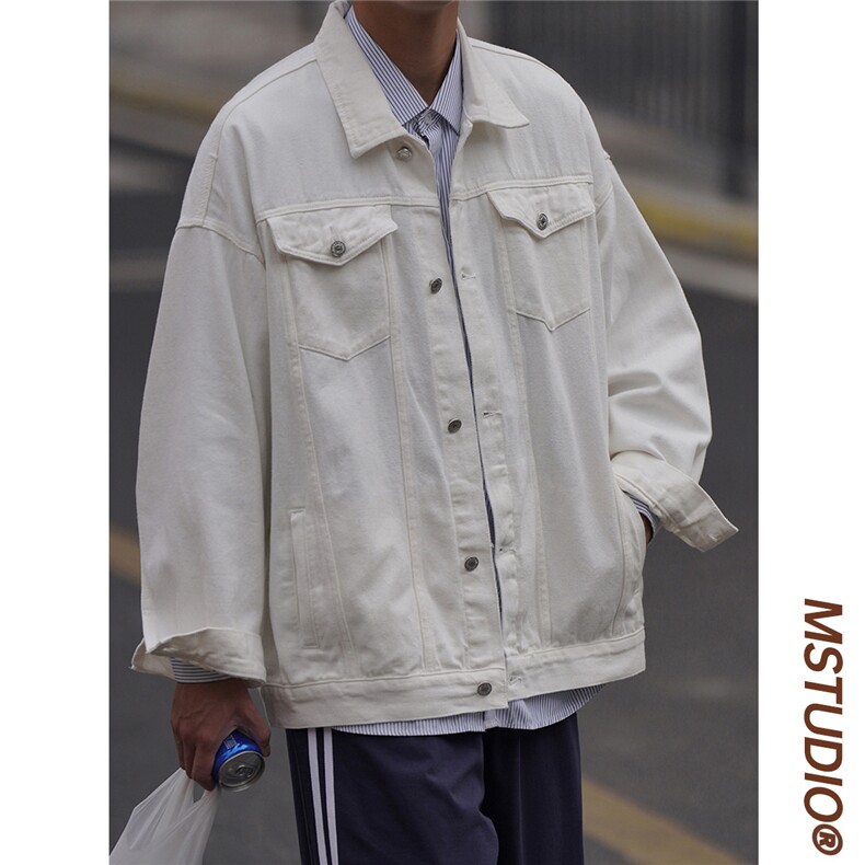 25秋季休闲纯色工装情侣潮牌牛仔水洗夹克外套N961/P85,男装夹克,星座202-3