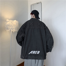牛仔外套男2023秋季潮牌宽松情侣休闲中性风工装夹克JK0125-P70，男装夹克，星座308B-1