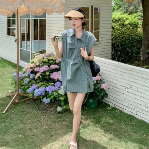小众不撞款牛仔套装女夏2025新款高级感韩系穿搭短裤小个子一整套图片