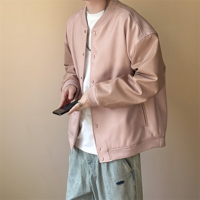 主推现货拼接皮衣夹克外套男A351-AP2516-P95,男装夹克,电商A351