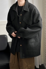 新款现货高品质羊毛呢料外套小香风中长款夹克A351-AJ2507-p110，男装夹克，电商A351