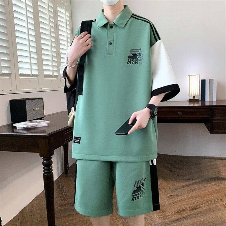 TZ24362-特P55夏时尚T恤短裤套装男两件套,男装T恤,电商D310B