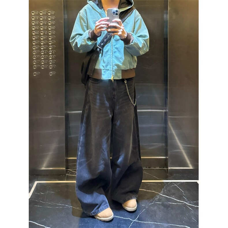 【有货】湖水绿Boxy短款连帽外套男春秋美式帆布夹克Y166CC-特P63,男装夹克,星座1007（原301D）