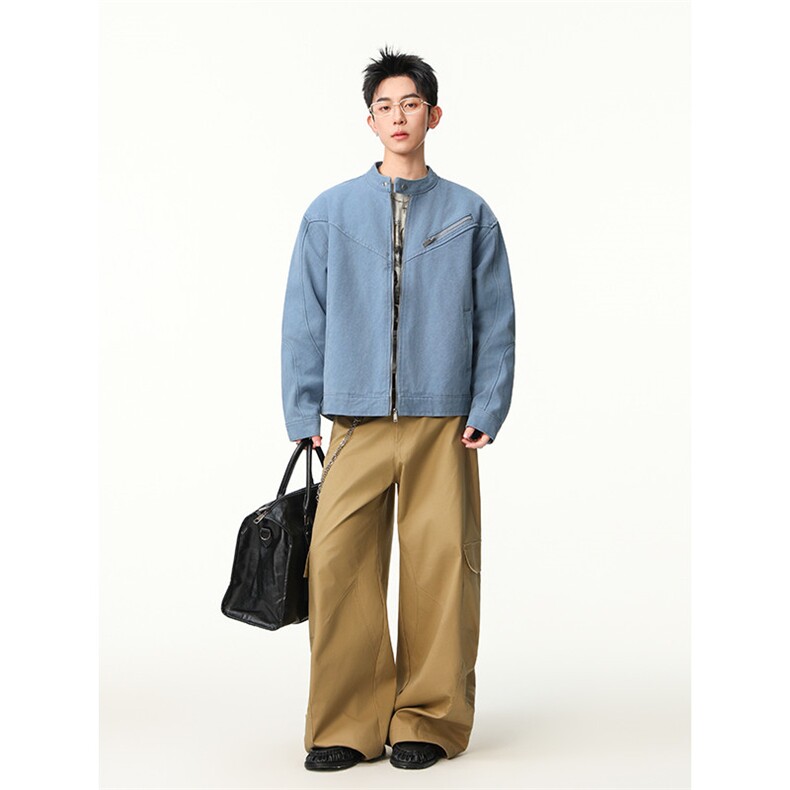 水洗牛仔外套男款春美式痞帅上衣服宽松休闲工装夹克JK1323-P98，男装工装外套，星座1103-3