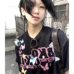 万针全刺绣工艺抖音得物高品质260克重磅纯棉双纱美式高街短袖T恤图片