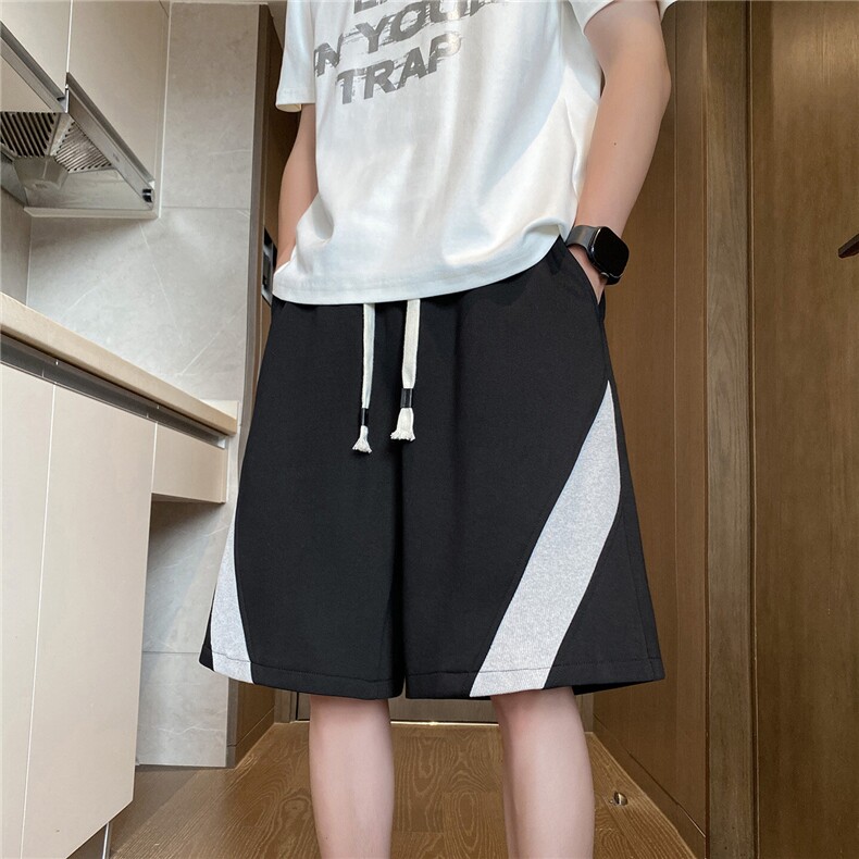 2025夏季新款潮流拼接舒适宽松休闲短裤B315-K25574-特p30控58,男装休闲裤,电商B315