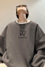 内景新款秋冬宽松圆领卫衣男潮重磅大码打底衫WY00312/P35加绒P45，男装卫衣，电商B316