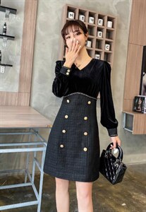 2022春装新款连衣裙，女装连衣裙，菲雪妮