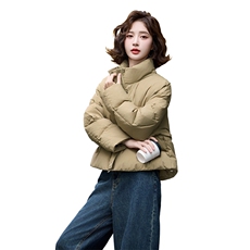 立领短款面包羽绒服女2025冬季新款时尚小个子加厚保暖白鸭绒外套，女装羽绒服，姿衣坊