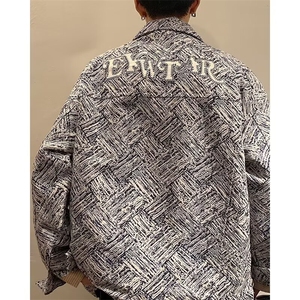 Y8094-P45 美式复古高级感刺绣牛仔外套男春秋ins潮牌高街小众图片