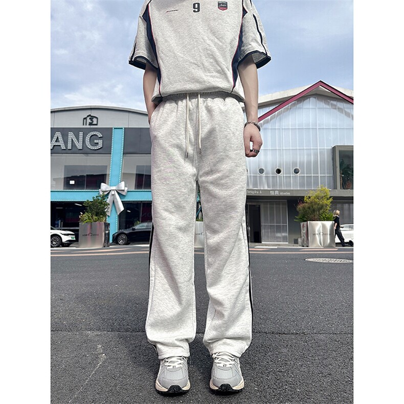A178K2838P45秋冬季新款三条杠卫裤直筒宽松,男装休闲裤,电商A178