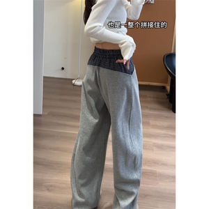 【高质量现货特批45 】男女春秋腰头拼接休闲裤610A-BL34图片