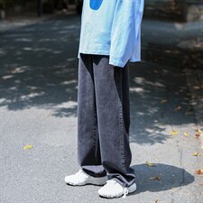 主推！秋冬季新款港风牛仔裤宽松休闲男女长裤子K003-P50控68，男装牛仔裤，星座715